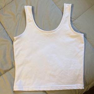Women’s White Cropped Tank Top